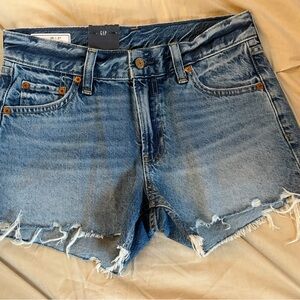 GAP Women's Distressed Blue Jean Shorts